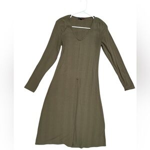 Guess Olive Green Long Sleeve Dress